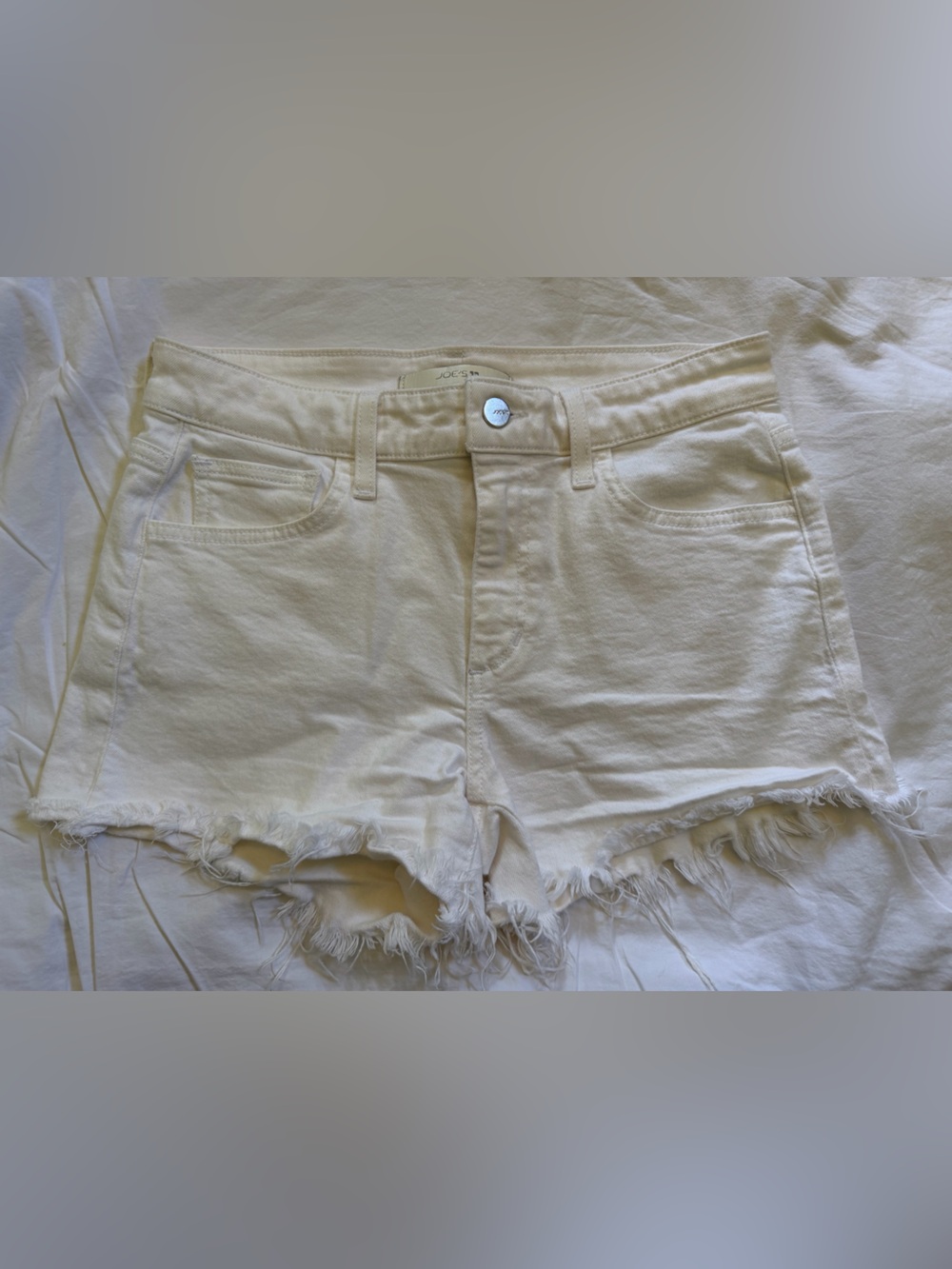 Joe’s Jeans the Ozzie White Frayed Hem Women’s Denim Shorts
